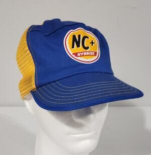 Vintage NC+ Hybrids Snapback Hat Kap King Hat Mesh Trucker Cap